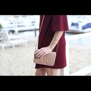 Ted Baker nude bow clutch